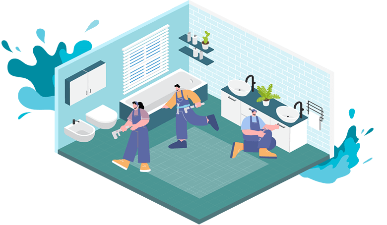 水のつまりトラブル イメージイラスト