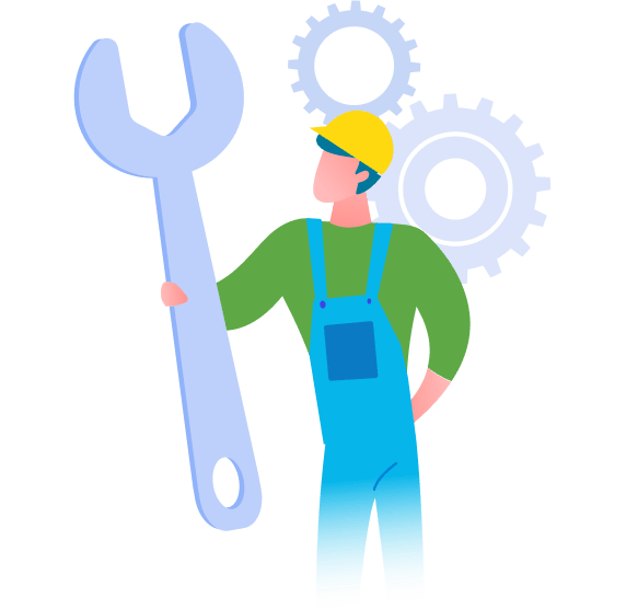 専門技術者による確実な作業 イメージイラスト